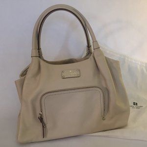 Kate Spade Cream Pebbled Leather Bag